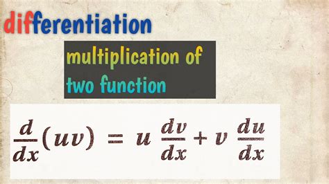 derivative of multiplication two functions.